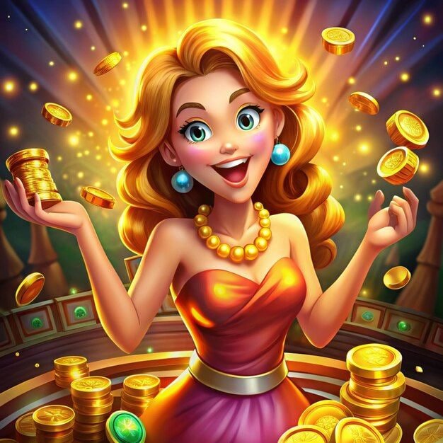 Layar permainan Jewels of Prosperity dengan simbol permata pada gulungan slot di platform cuan805